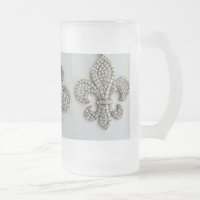 TASSE DE CRYSTAL FLEUR DE LIS EN BLANC