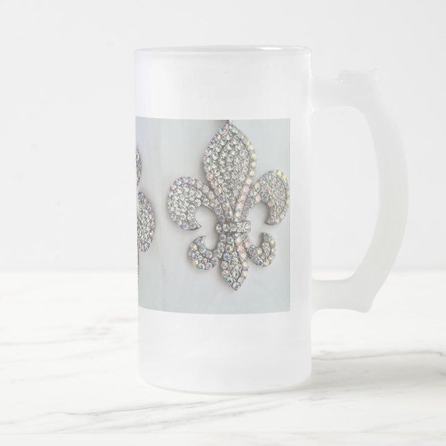 TASSE DE CRYSTAL FLEUR DE LIS EN BLANC (Droit)