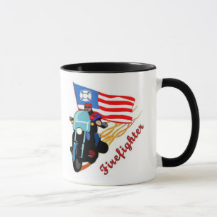 Tasse de cycliste de sapeur-pompier
