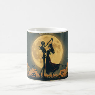 Tasse de danse de squelette Tasse de lune romant