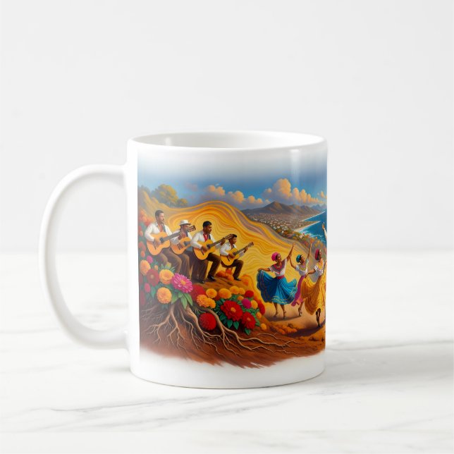 Tasse de danse et de fiesta de joie du capitaine d (Gauche)