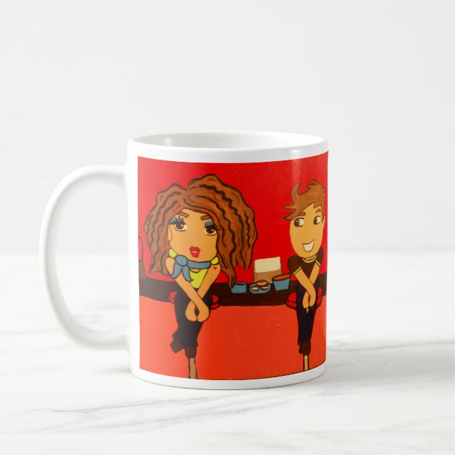 Tasse de date de café-restaurant d'art de bruit (Gauche)