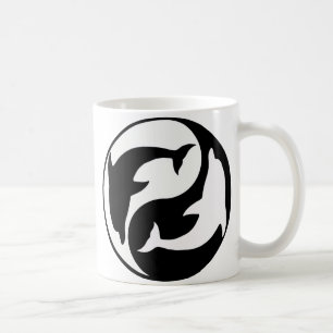 Tasse de dauphin de Yin Yang