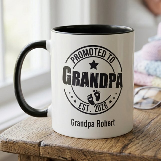 Tasse de déclaration de grand-père Cadeau (Grandpa announcement coffee mug)