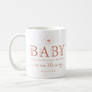 Tasse de déclaration de naissance bébé Fleur sauva