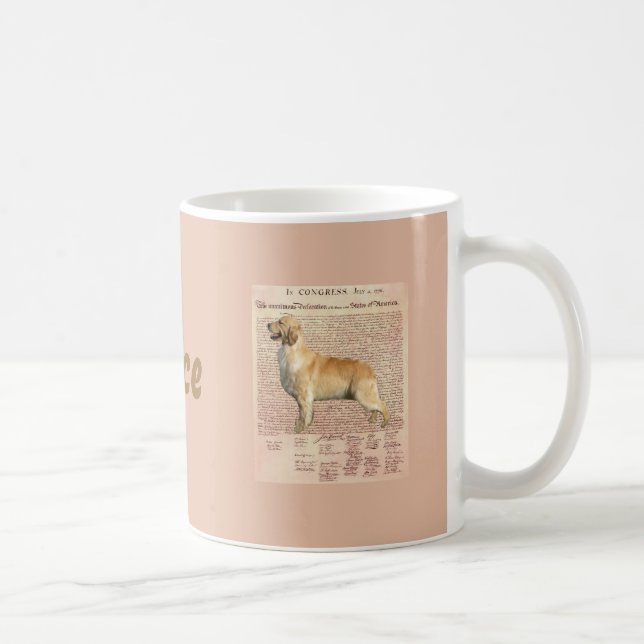 Tasse de déclaration d'épice de golden retriever (Droite)