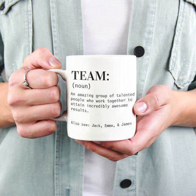 Tasse de définition d'équipe Cadeau personnalisé d (Créateur téléchargé)