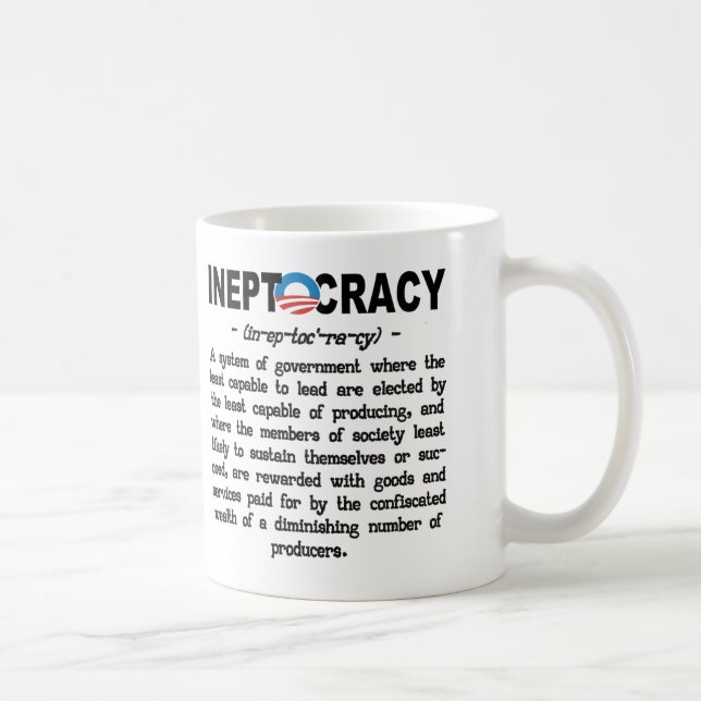 Tasse de définition d'Ineptocracy d'administration (Droite)