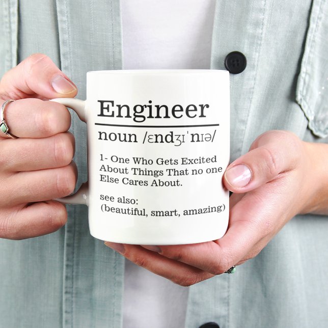 Tasse de définition d'ingénieur Cadeau drôle d'ing (Créateur téléchargé)