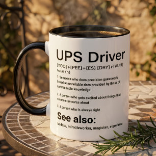 Tasse de définition drôle de chauffeur UPS Humour