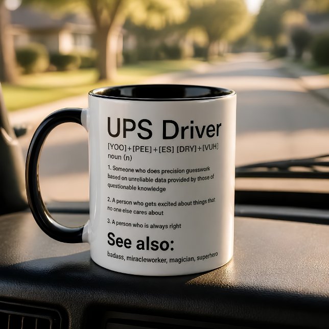 Tasse de définition drôle de chauffeur UPS Humour  (Créateur téléchargé)