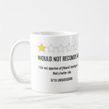Tasse de départ de collègue avec 1 étoile