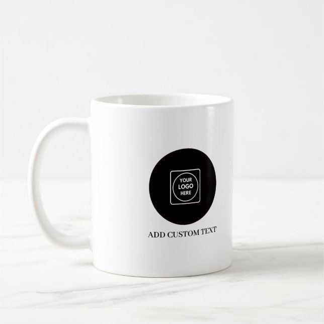 Tasse de design de branding d'entreprise avec logo (Gauche)