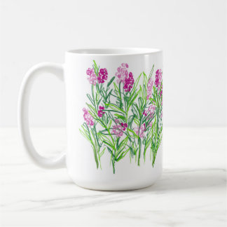 Tasse de design de jardin de fleurs roses