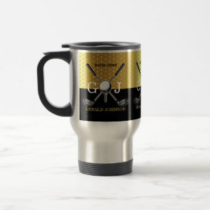 Tasse de design de monogramme de golf élégant pers