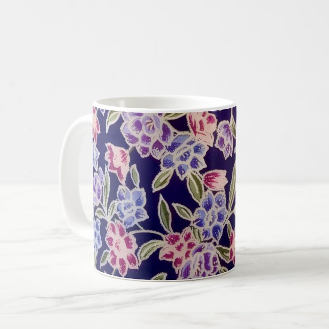 Tasse de design floral (Devant gauche)