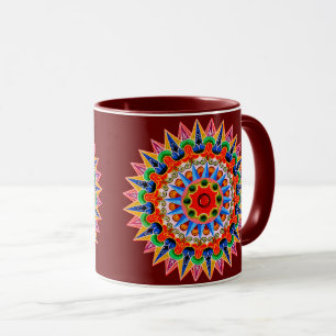 Tasse de design folklorique coloré du Costa Rica