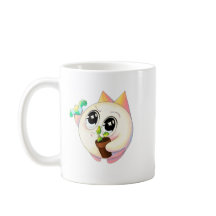 Tasse de dessin animé de chat mignon amateur de pl