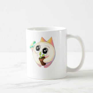 Tasse de dessin animé de chat mignon amateur de pl