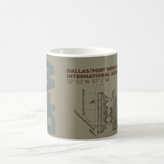 Tasse de diagramme de l'aéroport de Dallas/de Fort
