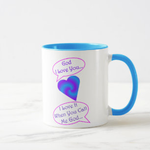 tasse de Dieu de 15 onces, équilibre bleu