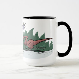 Tasse de dinosaures de ski