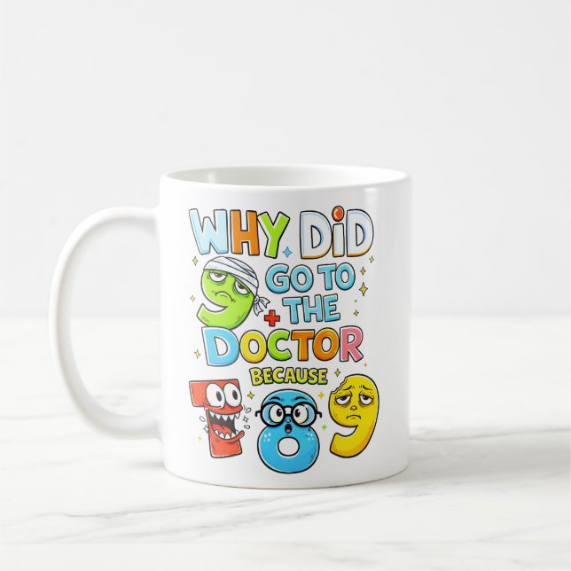 Tasse de docteur de blague de maths drôle de nombr (Gauche)