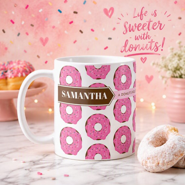 Tasse de Donut avec Nom et Citation (Créateur téléchargé)