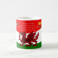 Tasse de dragon de Gallois avec le poème par Brian