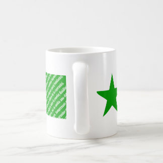 Tasse de drapeau de "Espero de La" d'espéranto