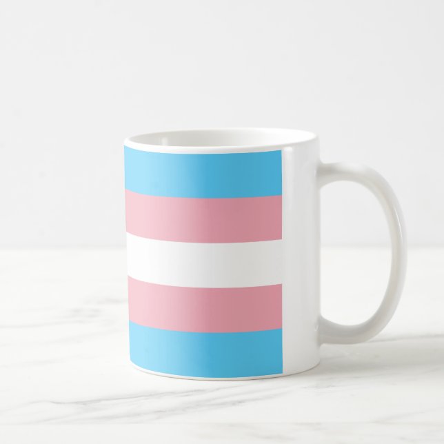 Tasse de drapeau de fierté de transsexuel (Droite)