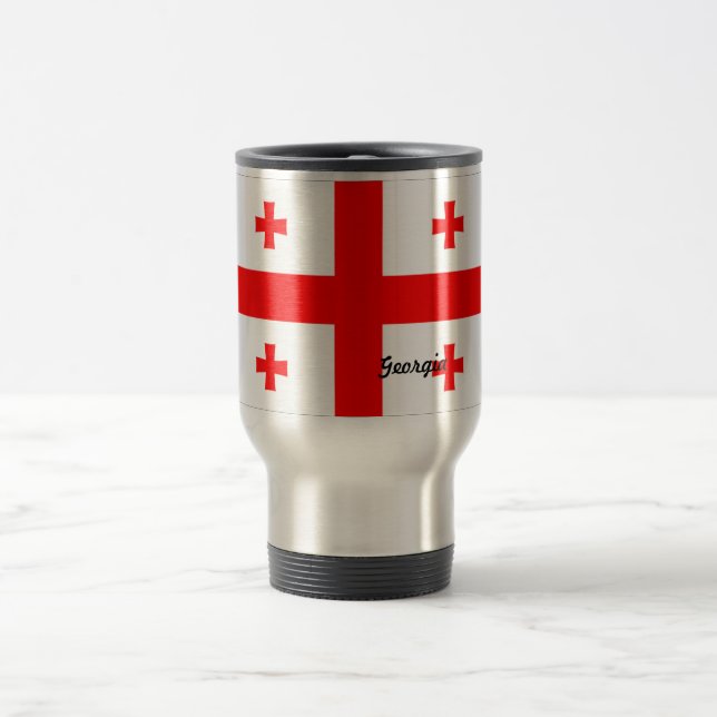 Tasse de drapeau de la Géorgie (Centre)