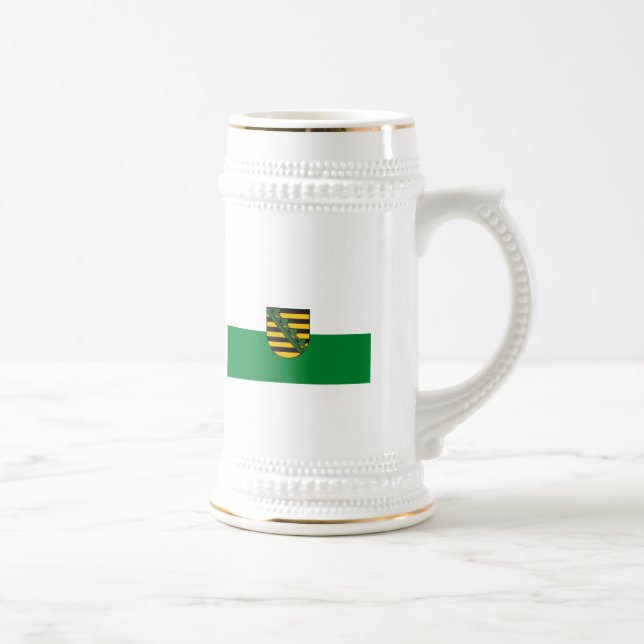 Tasse de drapeau de la Saxe (Saxe) (Droite)