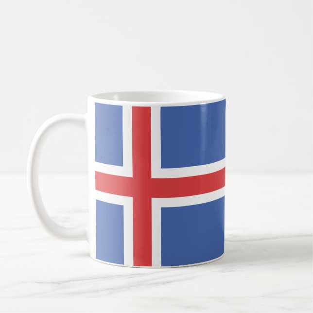 Tasse de drapeau de l'Islande (Gauche)