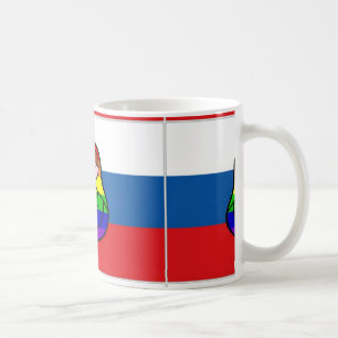 Tasse de drapeau de Matryoshka d'arc-en-ciel