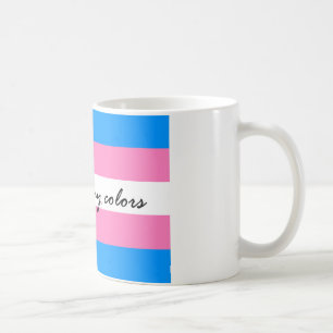 Tasse de drapeau de transsexuel