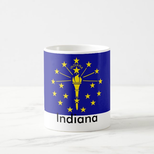 Tasse de drapeau d'état de l'Indiana (Centre)