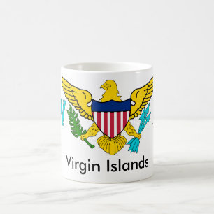 Tasse de drapeau d'état des Îles Vierges