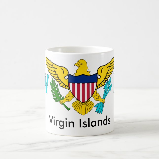 Tasse de drapeau d'état des Îles Vierges (Centre)