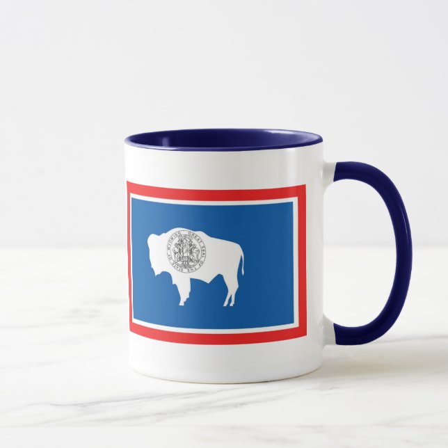 Tasse de drapeau d'état du Wyoming (Droite)
