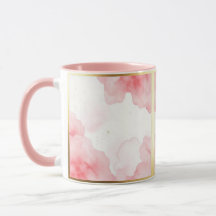 Tasse de Dusty Rose Sprinkled Gold Frame