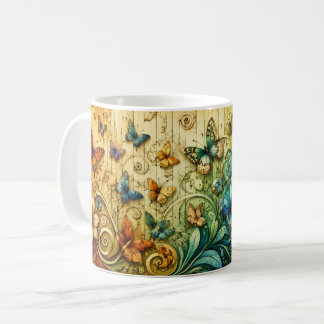 Tasse de fantaisie florale colorée | Nature fantai