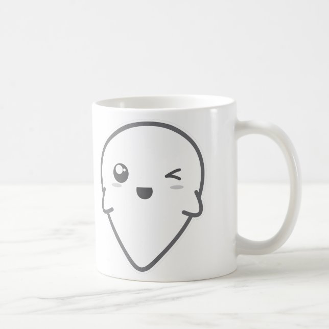 Tasse de fantôme qui cligne de l'œil Kawaii (Droite)