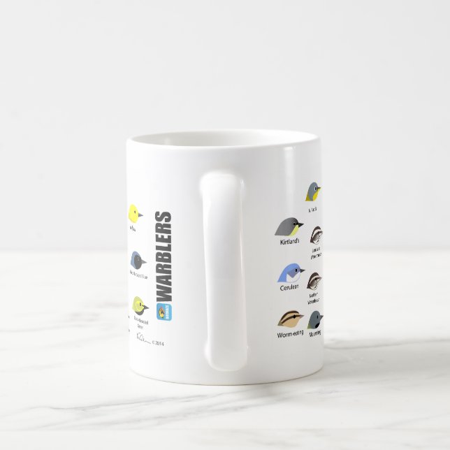 tasse de fauvette de 15oz BirdFace (Poignée)