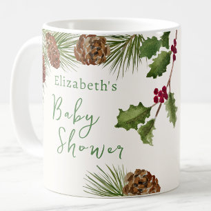 Tasse de faveur de Baby Shower de verdure d'hiver