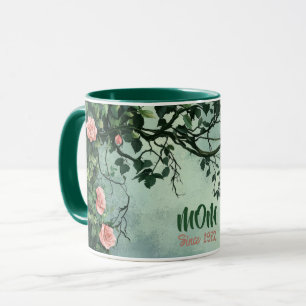 Tasse de fête des mères Texte "MAMAN" "Depuis 1972