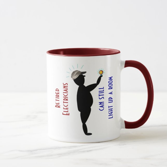Tasse de fête des pères : Électricien retraité - (Droite)