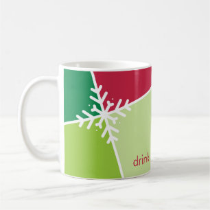 TASSE DE FÊTE PERSONNALISÉE : : flocon de neige