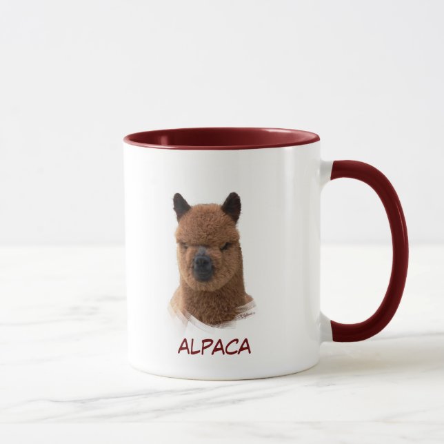 Tasse de fille de calendrier d'alpaga (Droite)