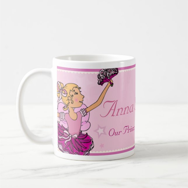 Tasse de fille de cheveux roses et blonds de (Gauche)